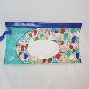 Huggies Baby Clutch N Clean Wet Wipe‎ Portable Travel Pouch Wristlet Empty Blue